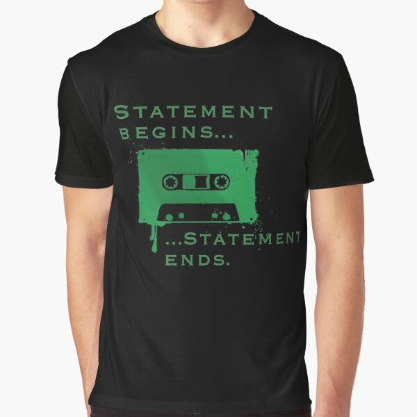 Statement Graphic T-Shirt featuring The Magnus Archives inspired design with the text "Statement Begins... Statement Ends..."