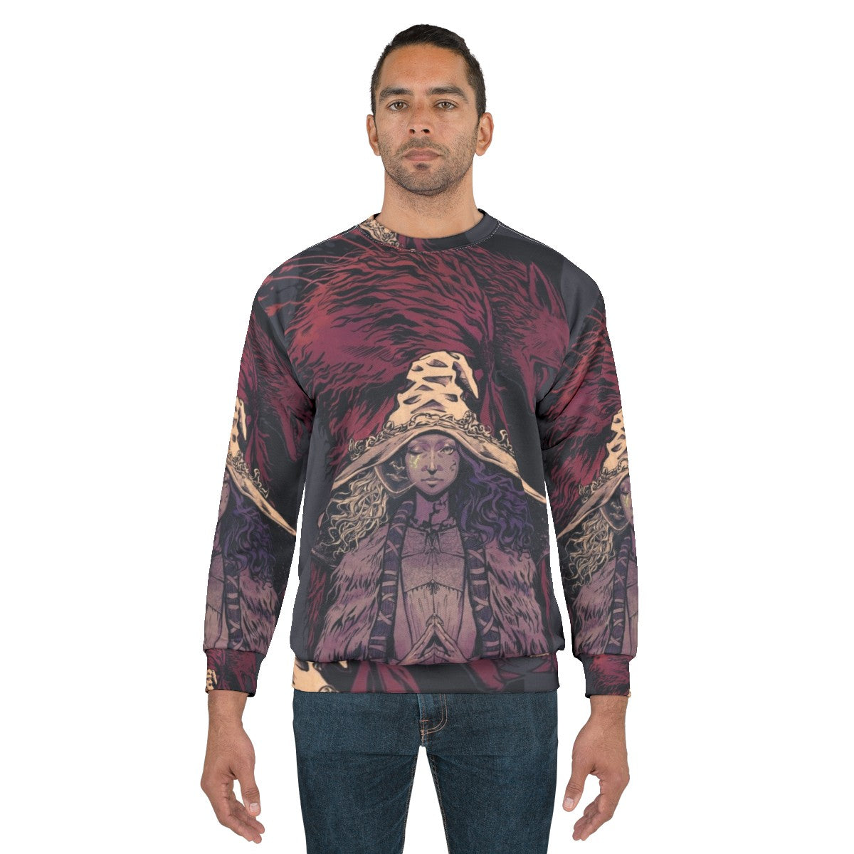 Vintage Desaturated Ranni from Elden Ring Sweatshirt - men