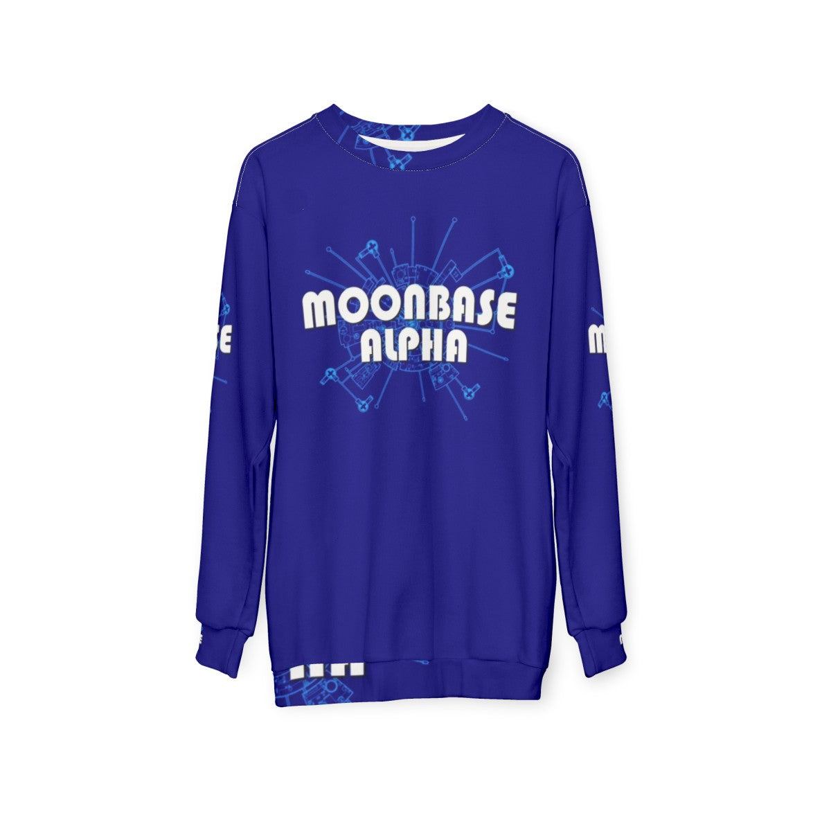 Space 1999 Moonbase Alpha Diagram Retro Sweatshirt - hanging