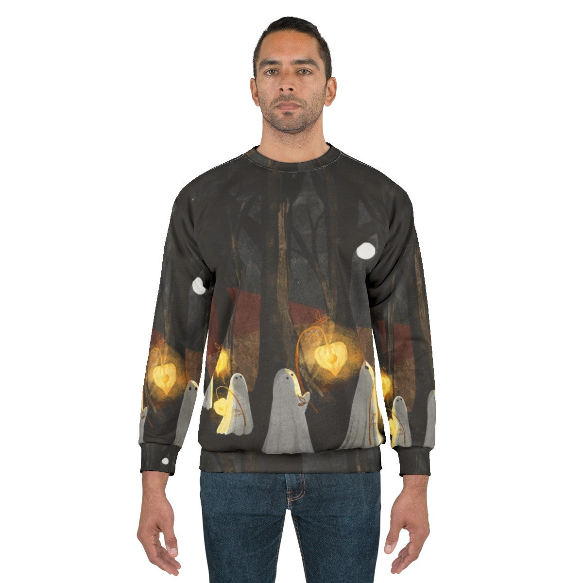 Haunted forest ghost parade sweatshirt - men