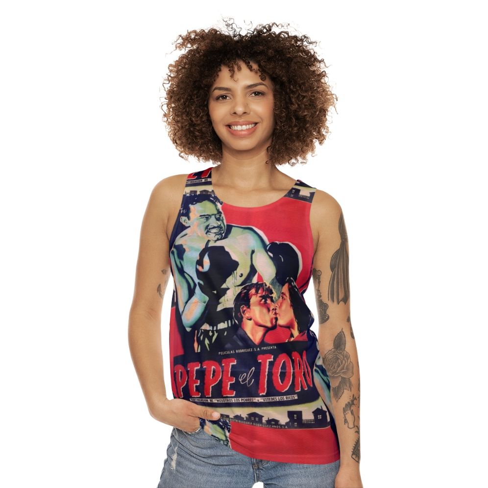 Vintage Mexican Cinema Icons Unisex Tank Top - women