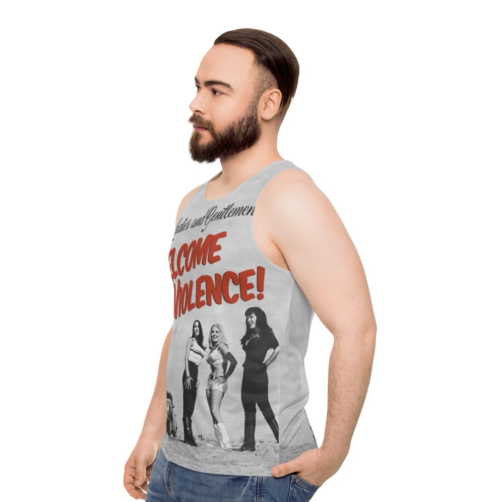 Unisex tank top featuring vintage cult movie graphics - men side