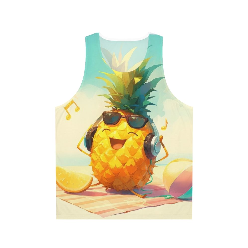 Pineapple tank top with headphones design