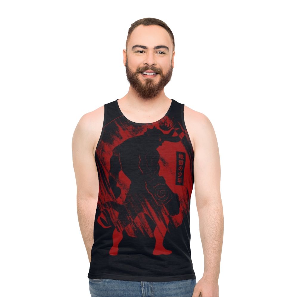 Hellboy inspired unisex tank top - men