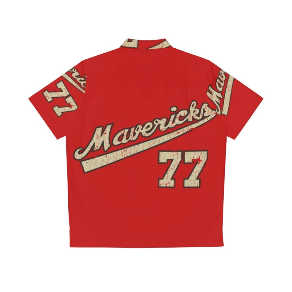 Vintage 1970s Portland Mavericks Hawaiian Baseball Shirt - Back