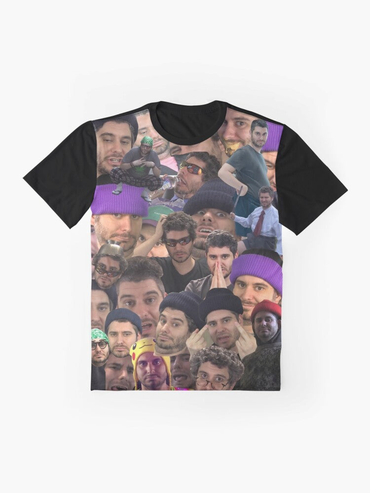 Ethan Klein H3H3 collage graphic t-shirt - Flat lay