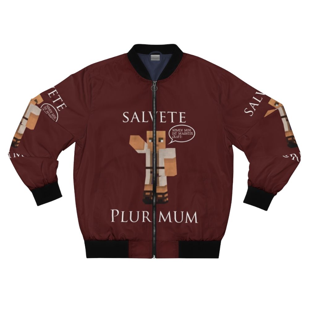 Magister Craft Bomber Jacket with Latin design