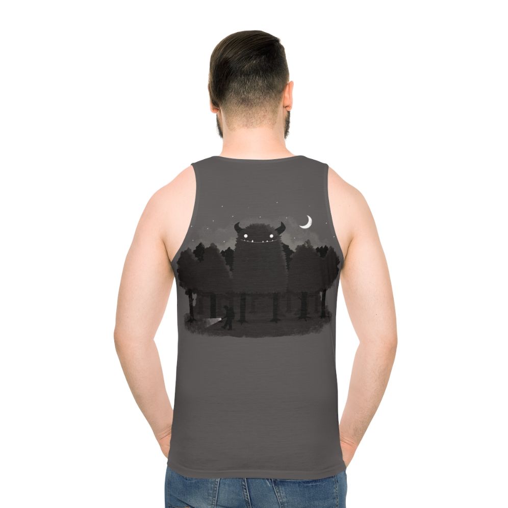 Spooky Monster Hunting Unisex Tank Top - men back