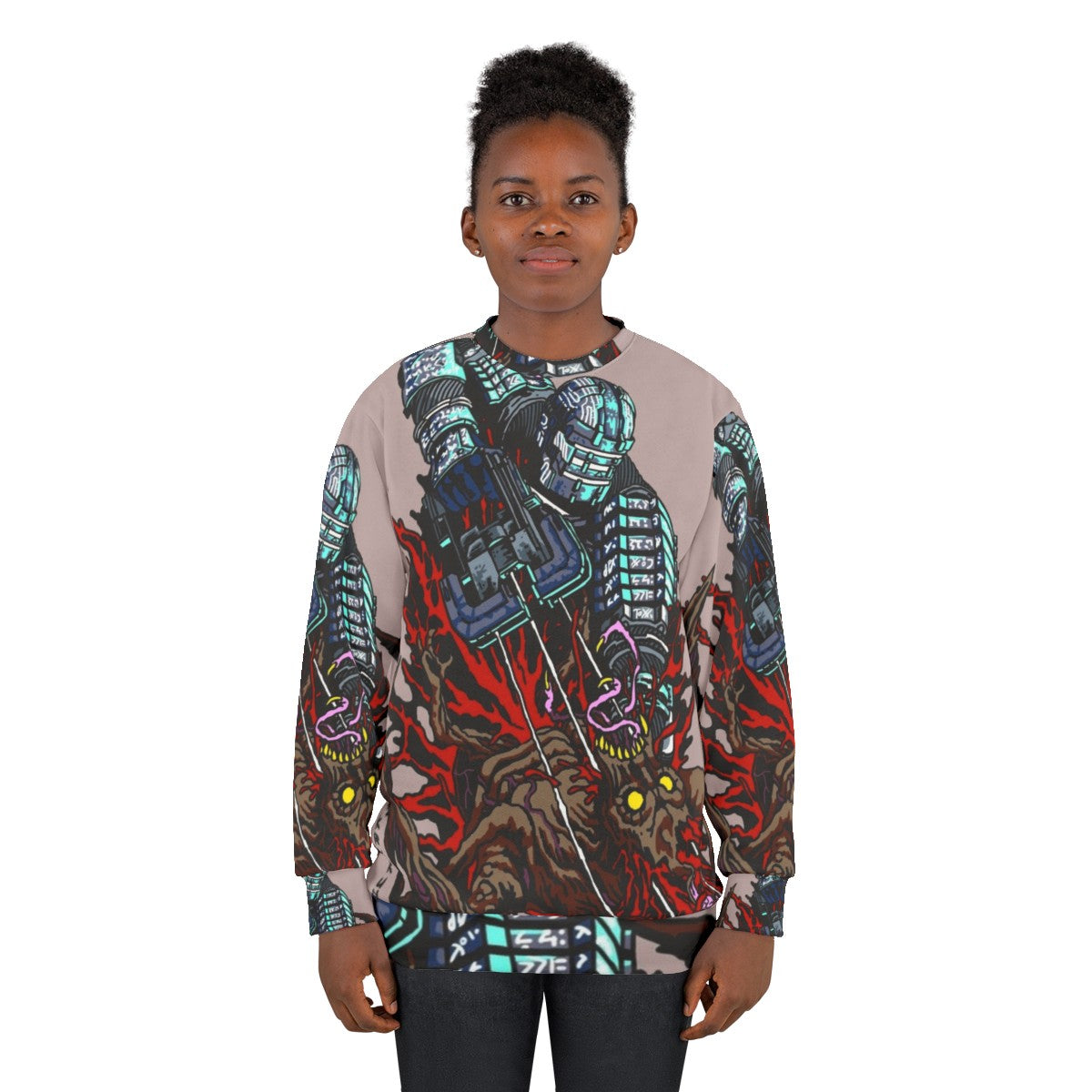 Necro Space Survival Horror Video Game Sweatshirt - women