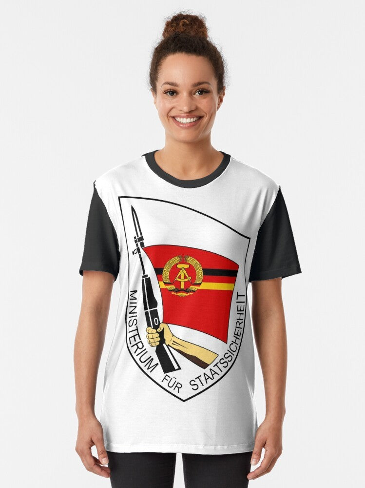 Stasi Ministry of State Security - GDR DDR East Germany Graphic T-Shirt - Women