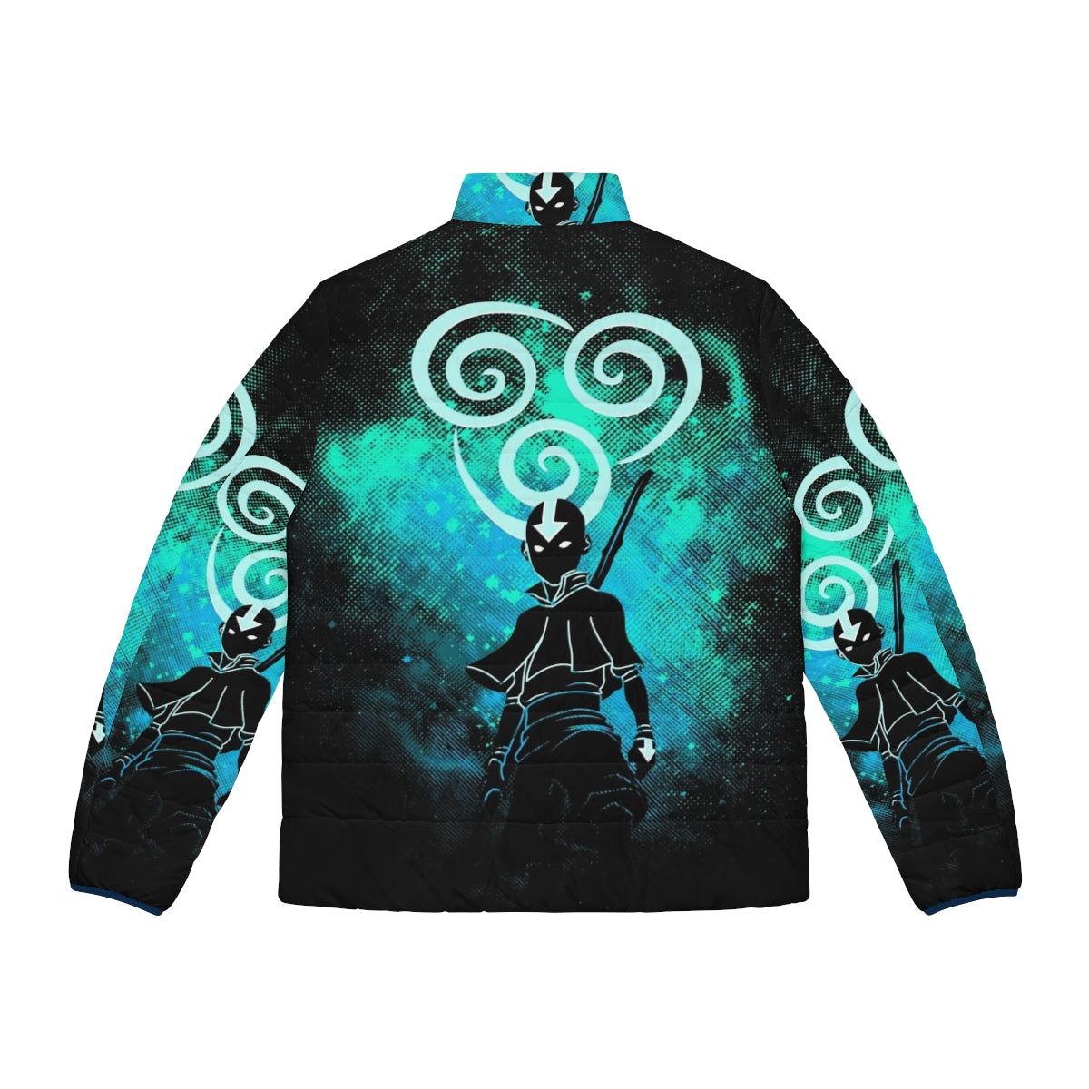 Air Art Puffer Jacket with Avatar and Airbender inspired design - Back