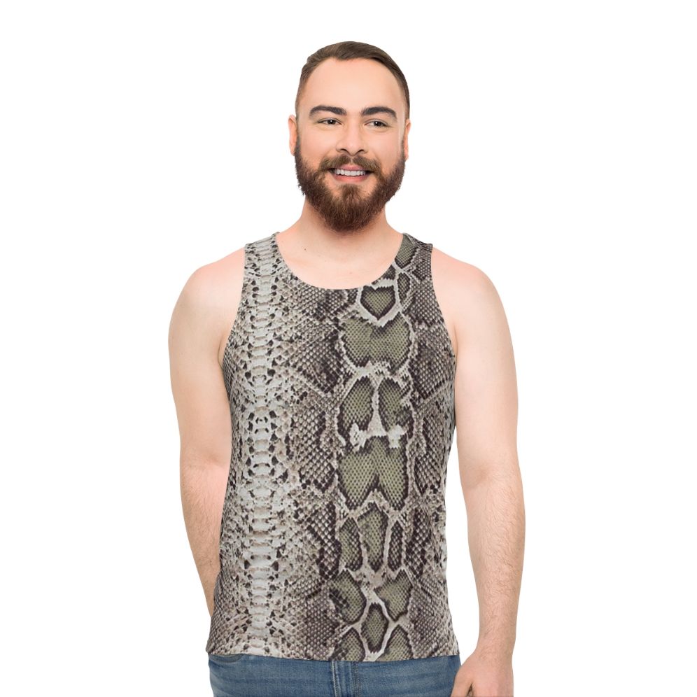 Snakeskin unisex tank top - men