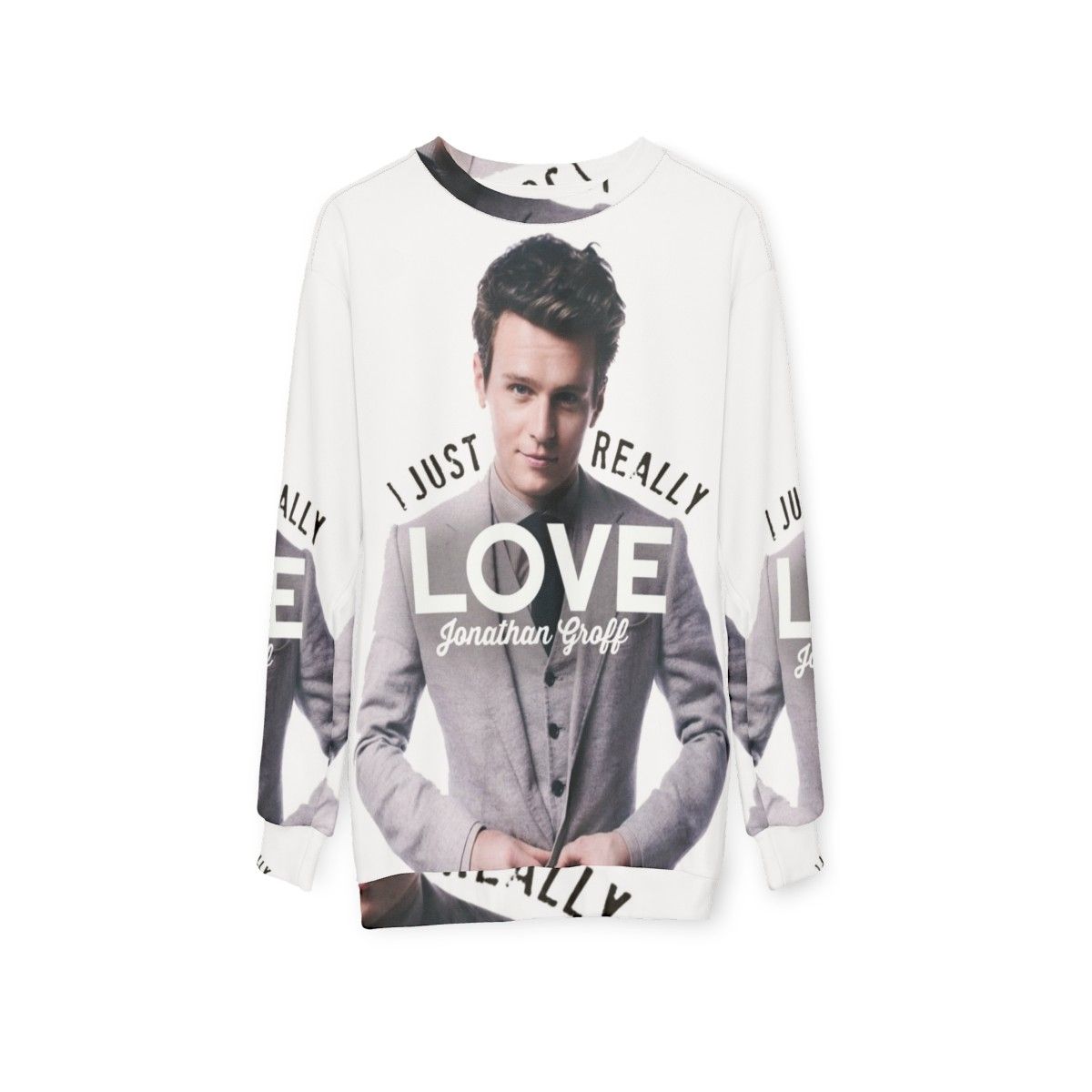 Jonathan Groff Hamilton Musical Broadway Sweatshirt - hanging