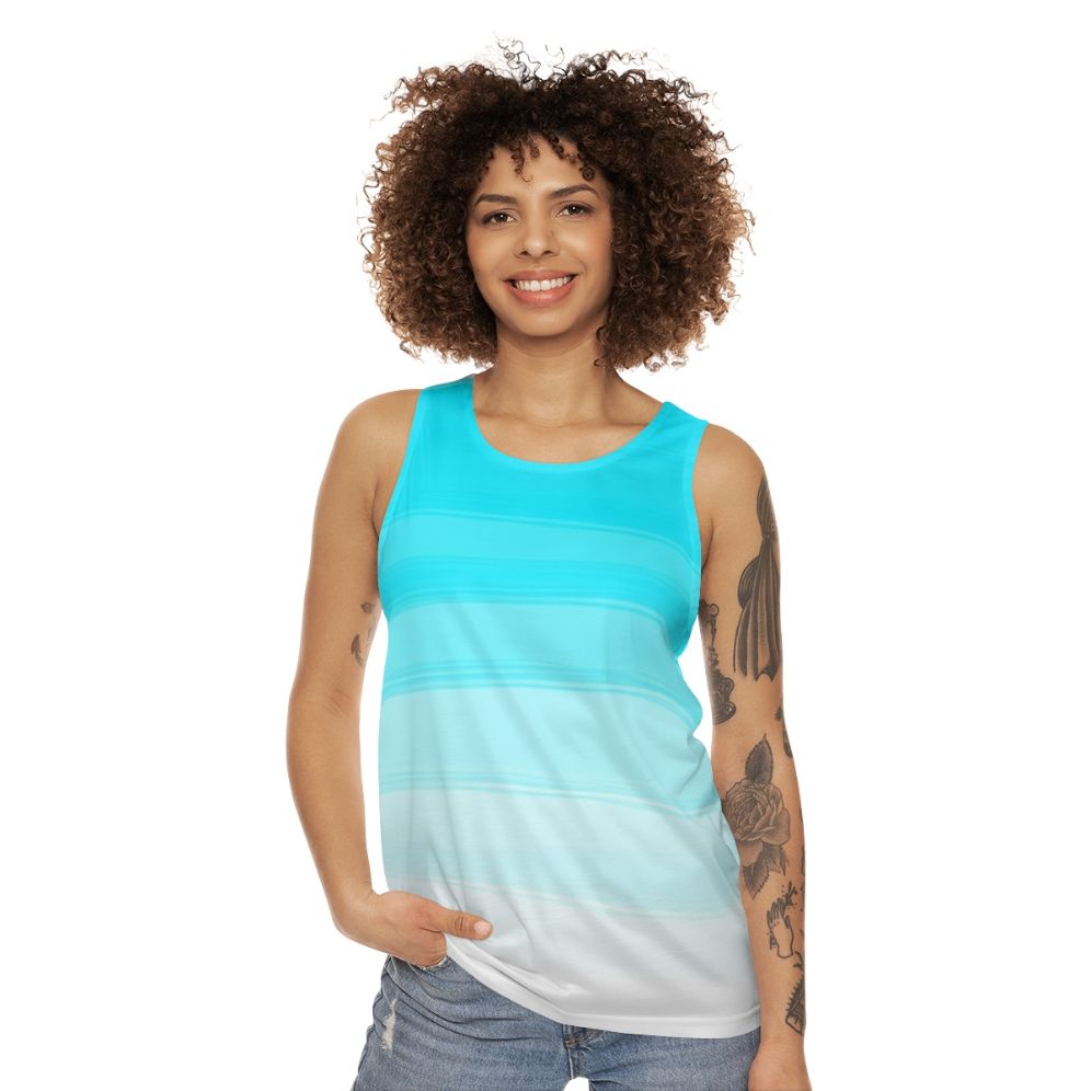 Blue Brushstroke Unisex Tank Top - women