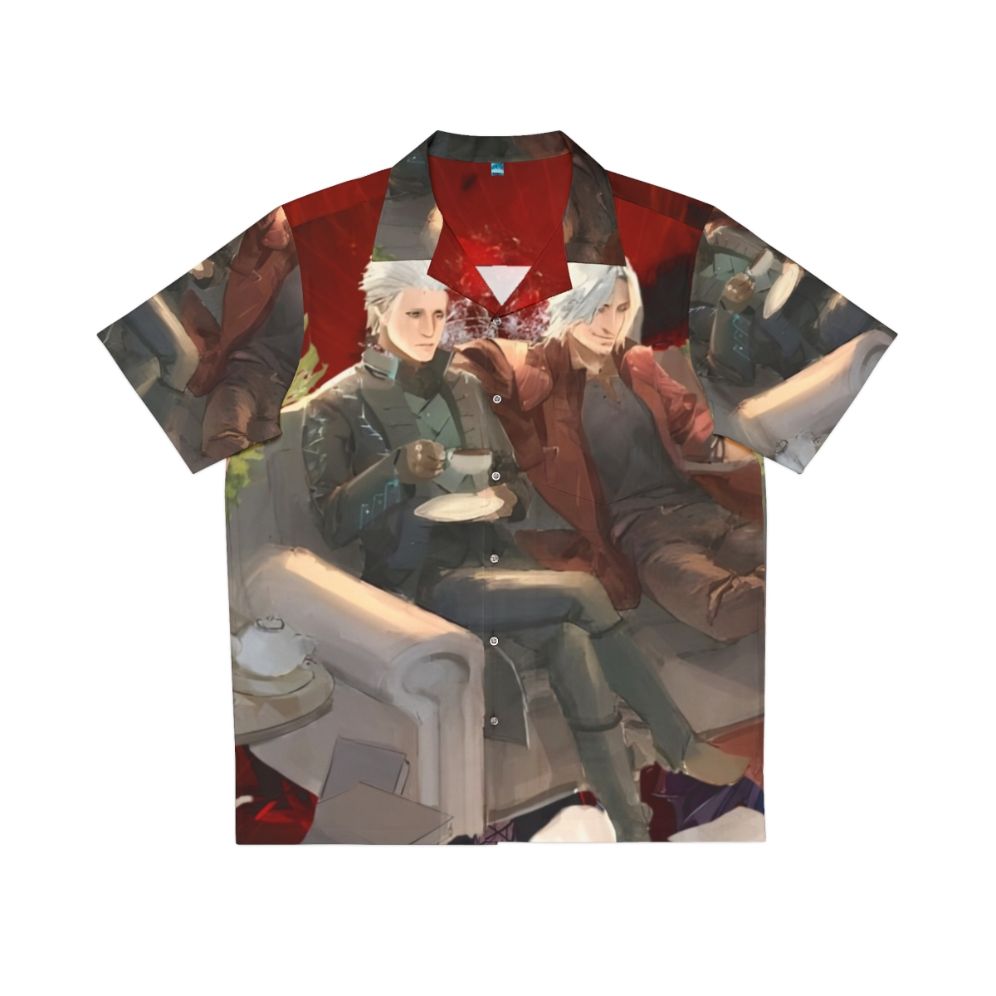 Devil May Cry 5 Anime Hawaiian Shirt with Dante, Vergil, and Nero