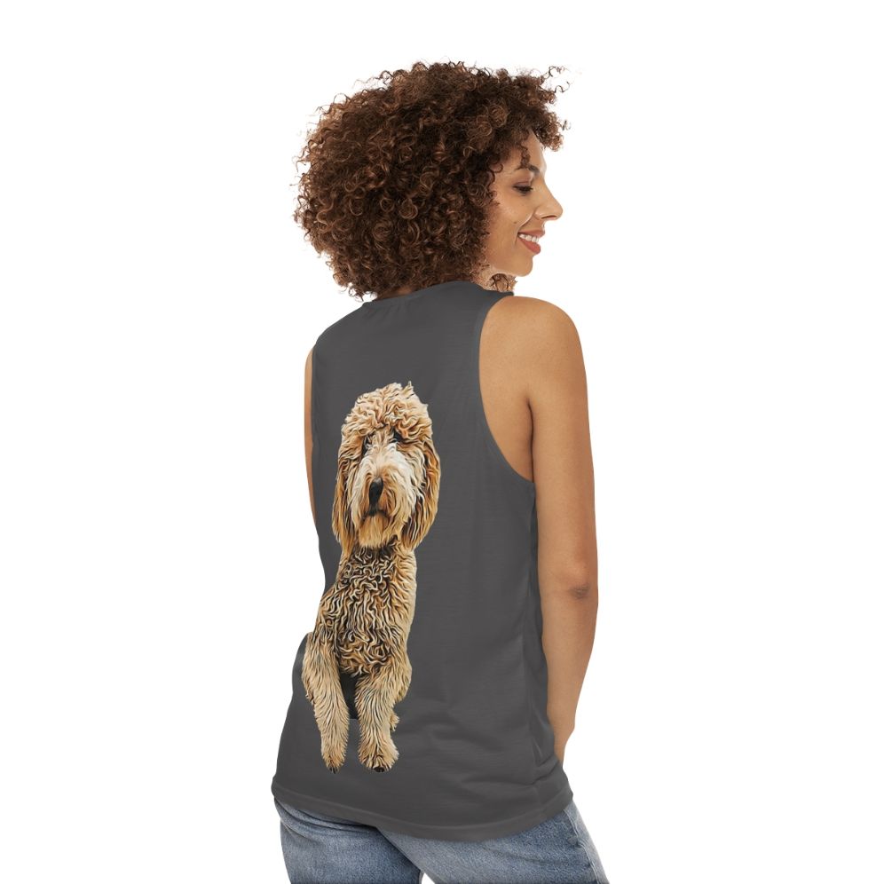 Labradoodle and Goldendoodle Unisex Tank Top - women back