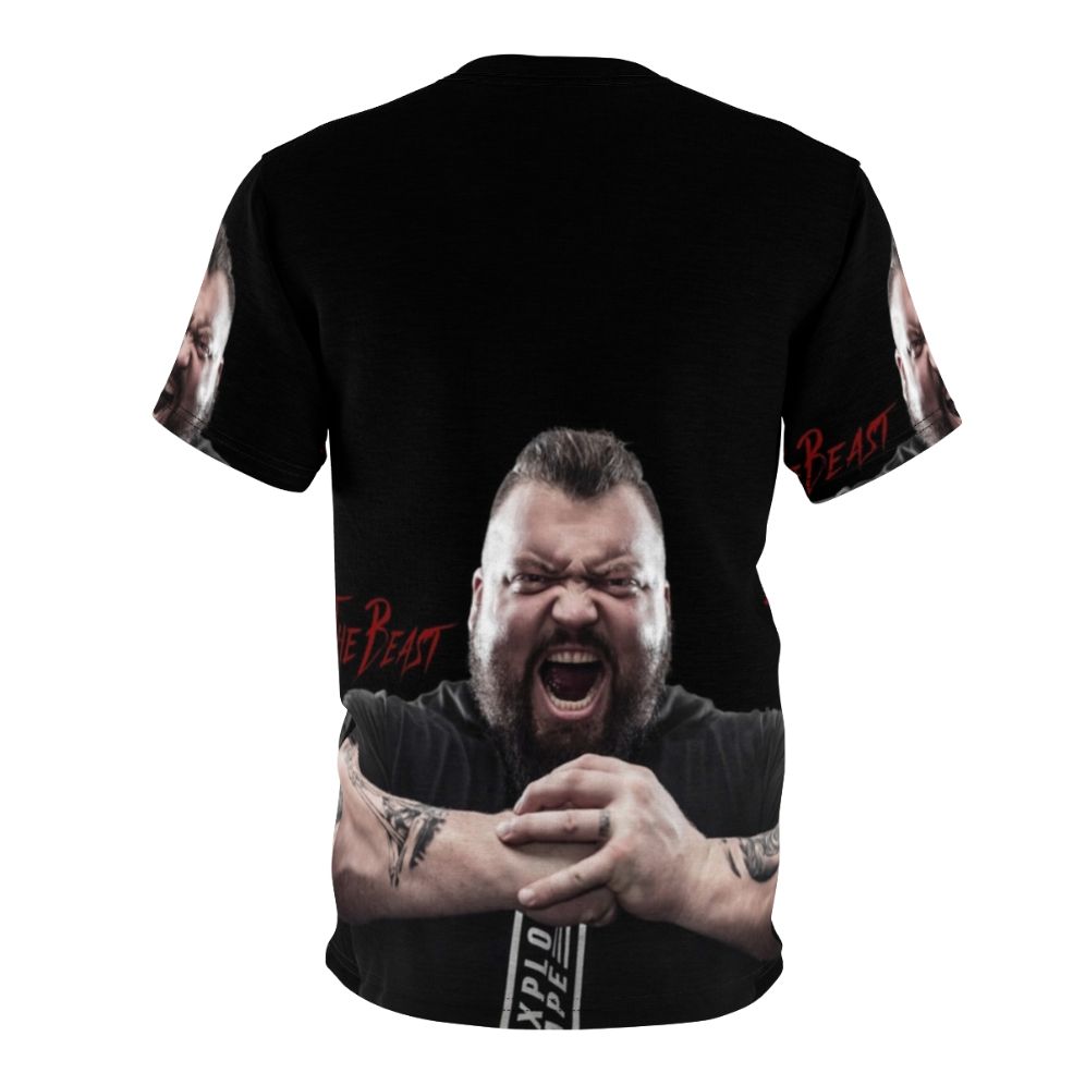 Stylish AOP T-shirt with Eddie Hall "The Beast" inspired design - Back