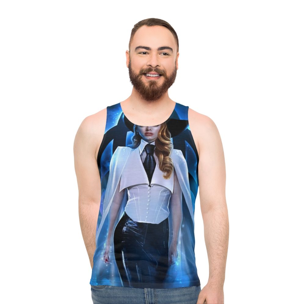 White angel unisex tank top for cosplay and fashion - men