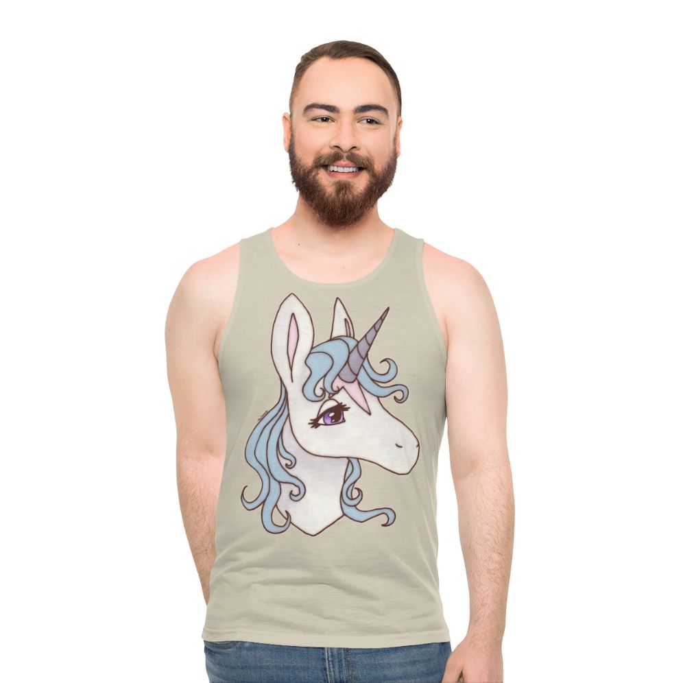 The Last Unicorn Unisex Graphic Tank Top featuring Lady Amalthea - men