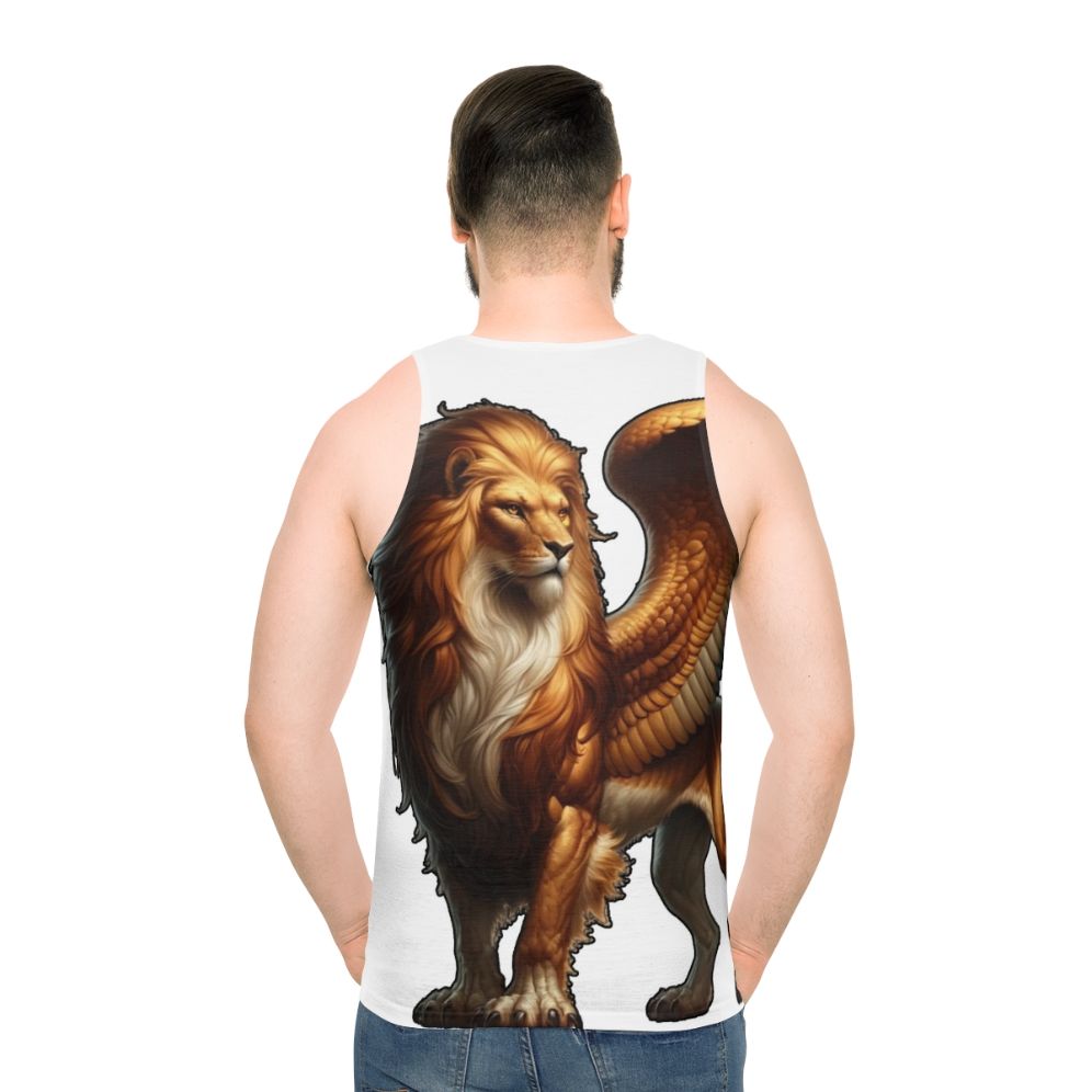 Grrrifin Unisex Tank Top featuring a legendary griffin - men back