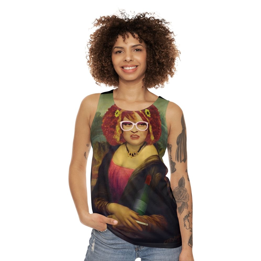 Unisex Moaner Linda Mona Lisa Tank Top - women