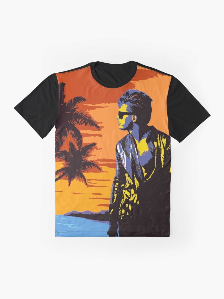 Luis Miguel Mexican Artist Beach Graphic T-Shirt - Flat lay