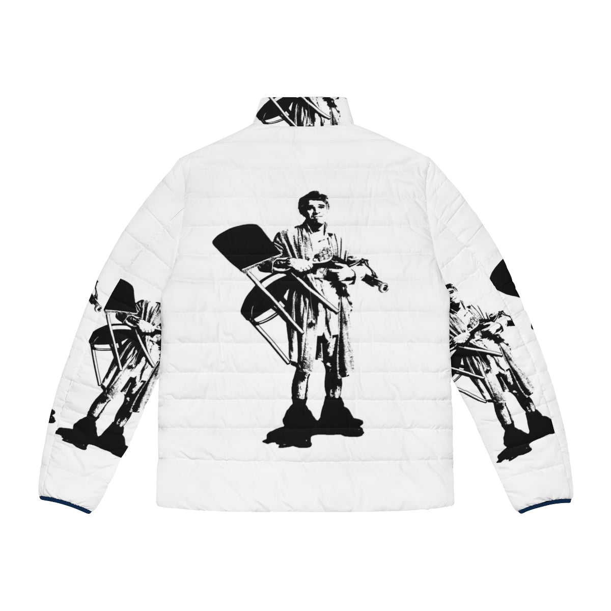 Retro puffer jacket inspired by the iconic comedy "The Jerk" starring Steve Martin - Back