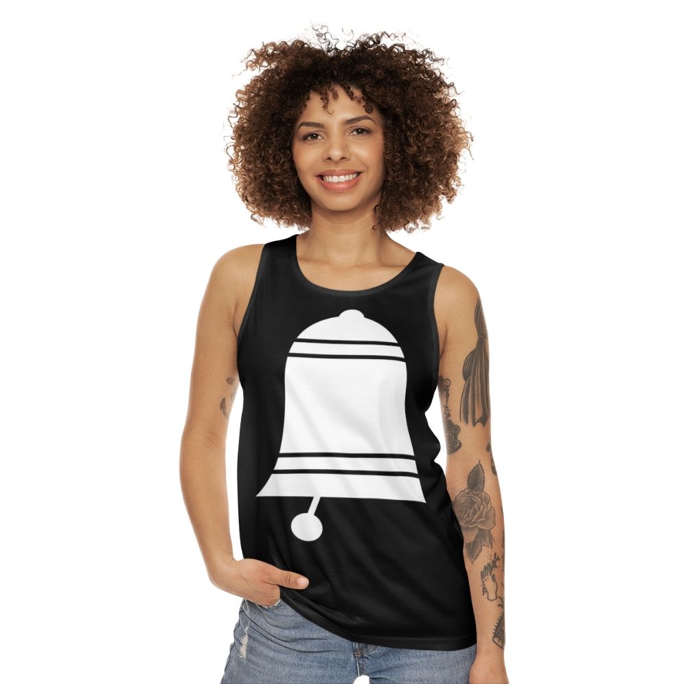 White Bell Campana Unisex Tank Top for Activities and Hobbies - women