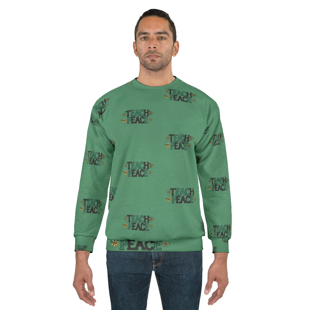 Teach Peace Sweatshirt - Vintage-Inspired Education Apparel - men