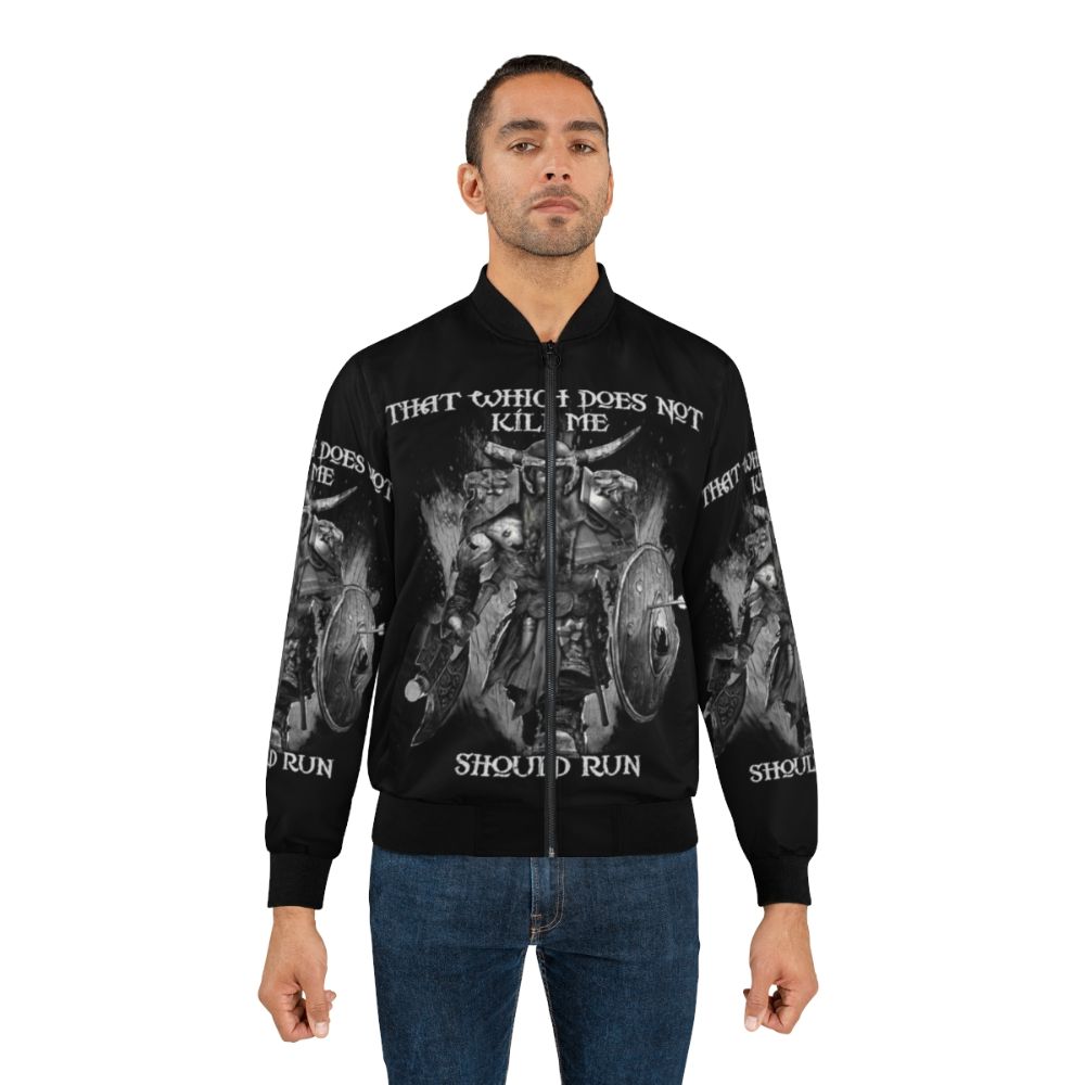 Bruenor Battlehammer Mithral Hall Dwarf Bomber Jacket featuring Forgotten Realms imagery - Lifestyle