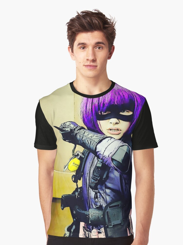 Hit Girl, the comic book character from Kick-Ass, featured on a graphic t-shirt - Men