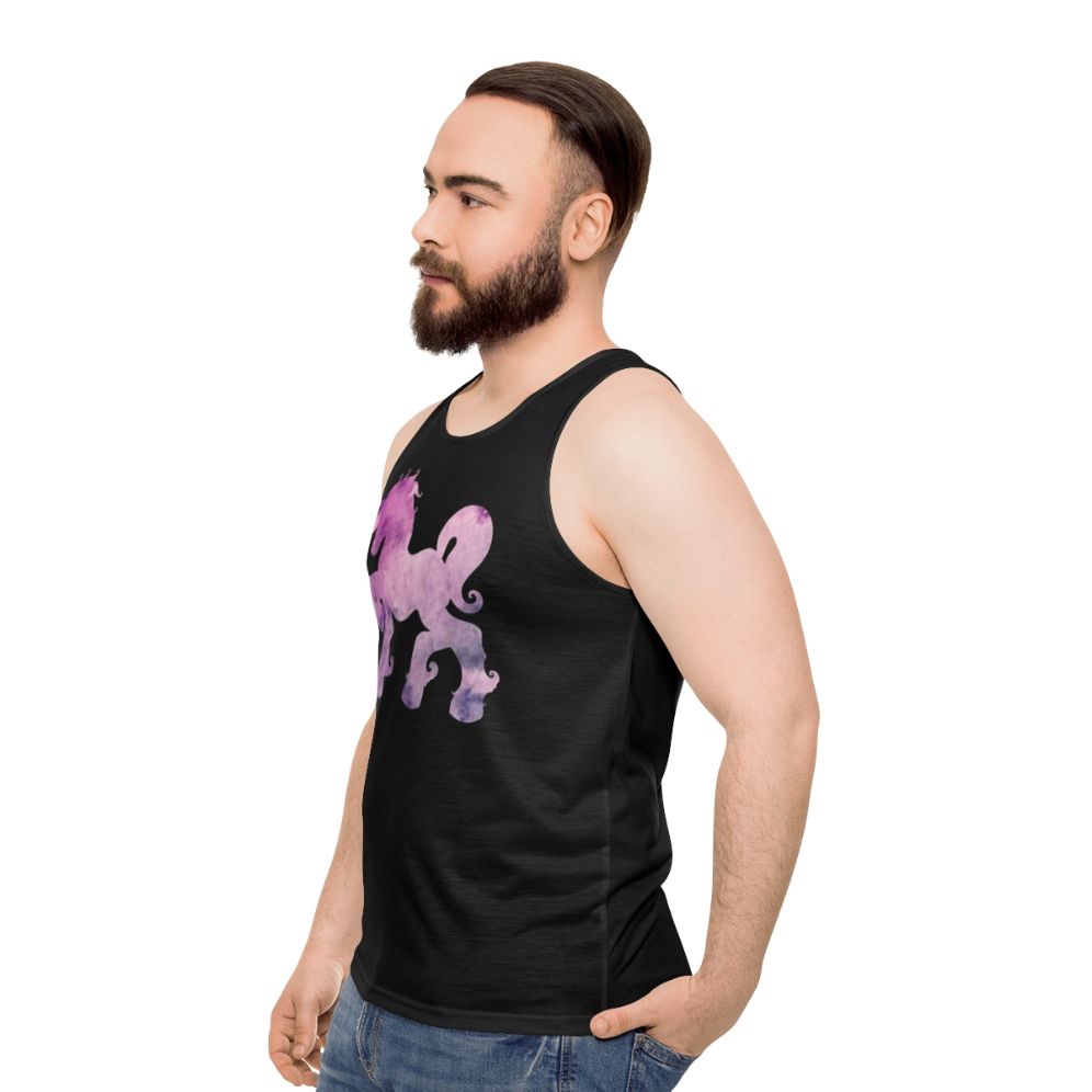 Watercolor unicorn tank top - men side