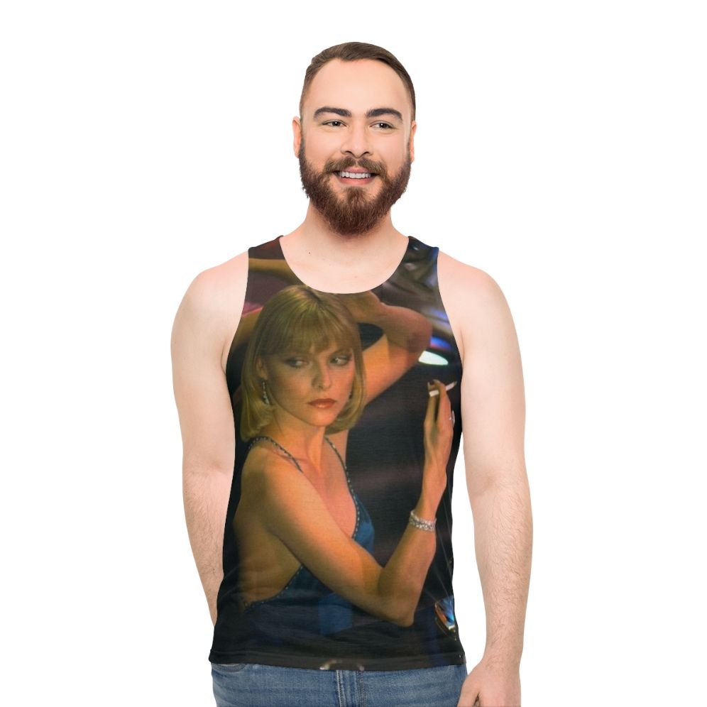 Elvira Hancock Scarface 1983 Unisex Tank Top featuring Michelle Pfeiffer - men