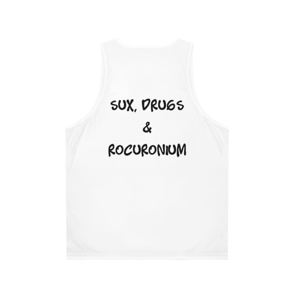 Unisex Anesthesia Tank Top - Back