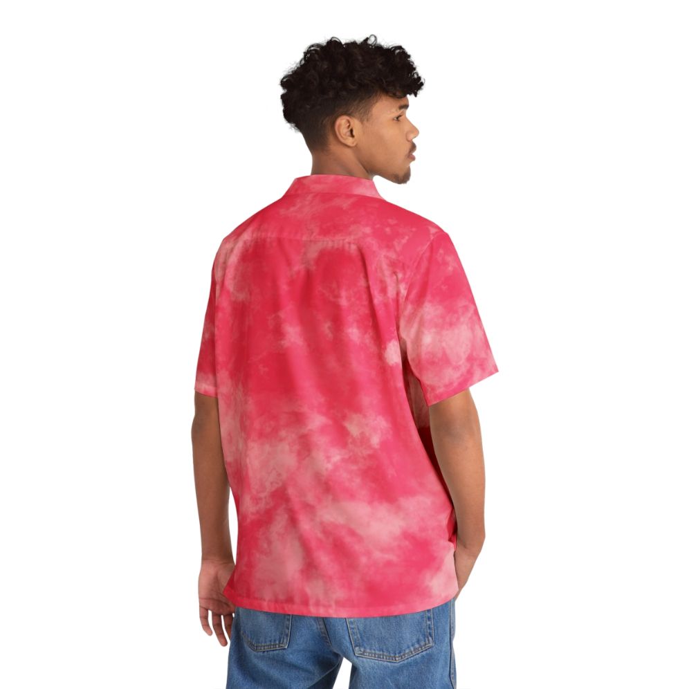 Colorful abstract art Hawaiian shirt - Flat lay