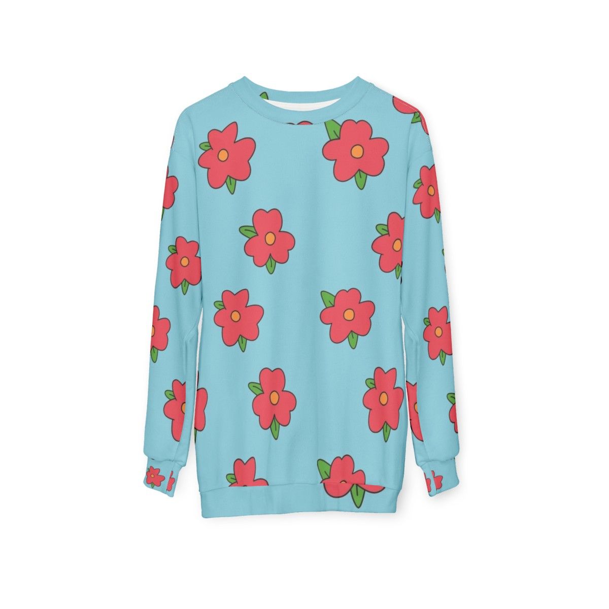 King-Size Homer Simpson Flowers Sweatshirt - hanging