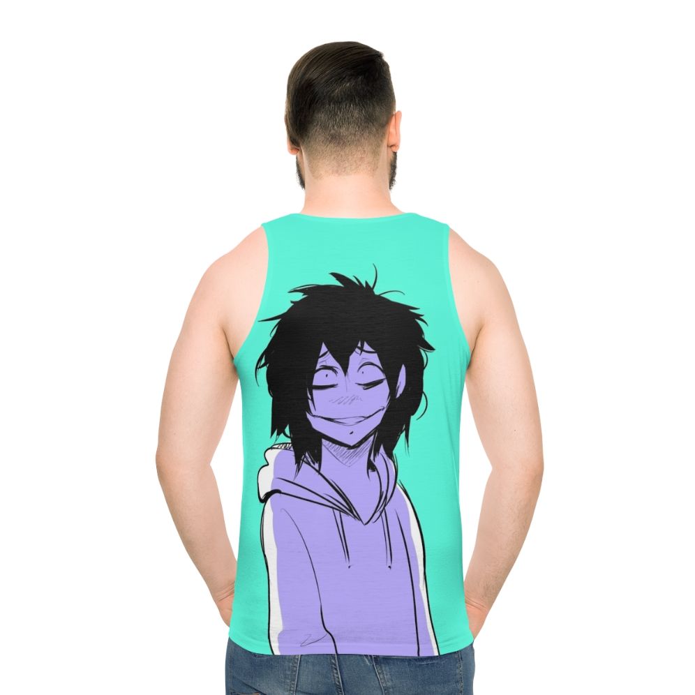 Jeff The Killer Unisex Creepypasta Tank Top - men back