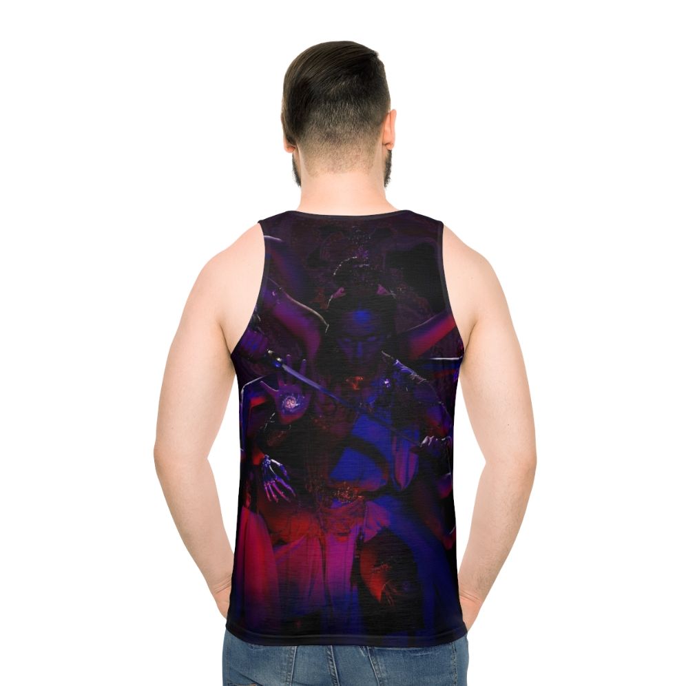 Unisex tank top featuring the Japanese punk rock band Ziyoou Vachi - men back