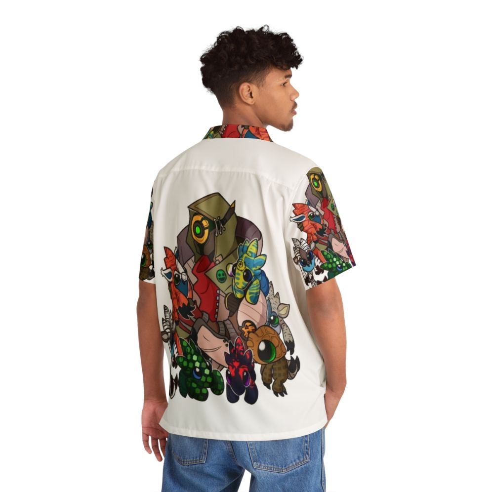 Borderlands 3 Fl4k Hawaiian Shirt - Tropical gaming-inspired button up shirt - People Back