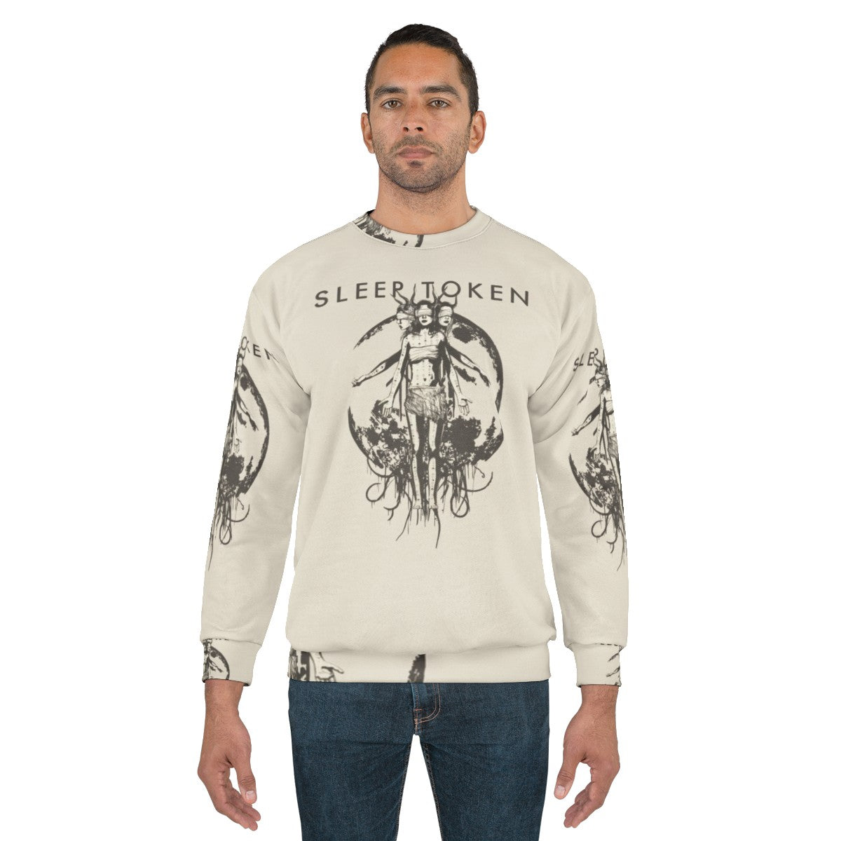 Four Hands Triple Face Sweatshirt featuring the Sleep Token band logo - men