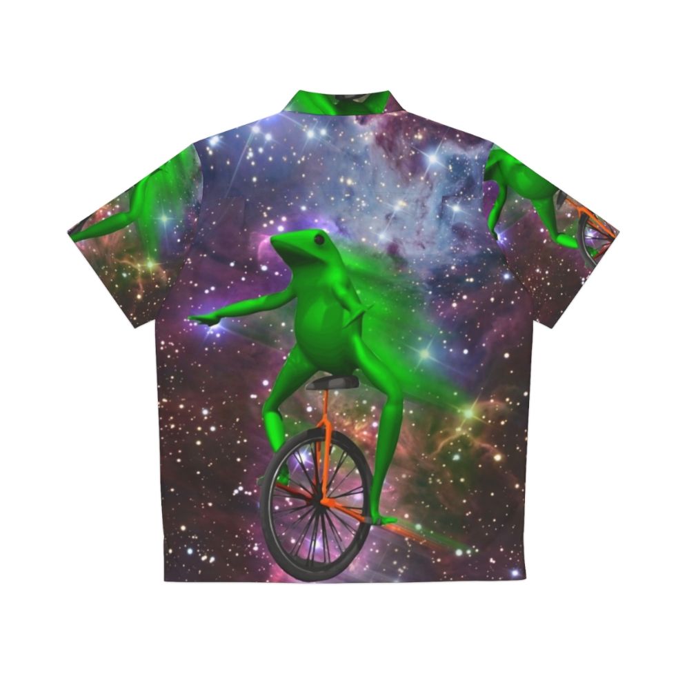 Dat Boi Meme Hawaiian Shirt with Outer Space Design - Back