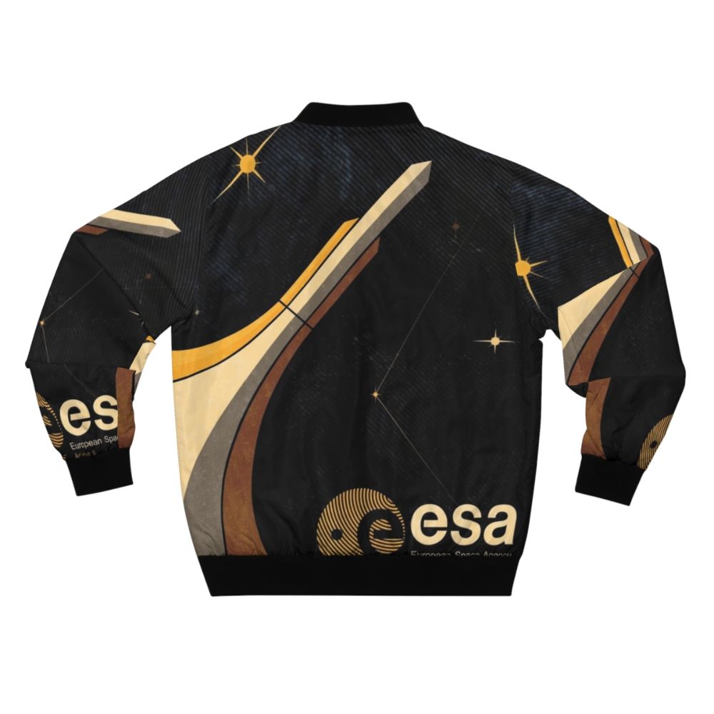 European Space Agency ESA Tribute Bomber Jacket with distressed and vintage design - Back