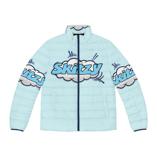 Skitzy branded puffer jacket with urban streetwear design