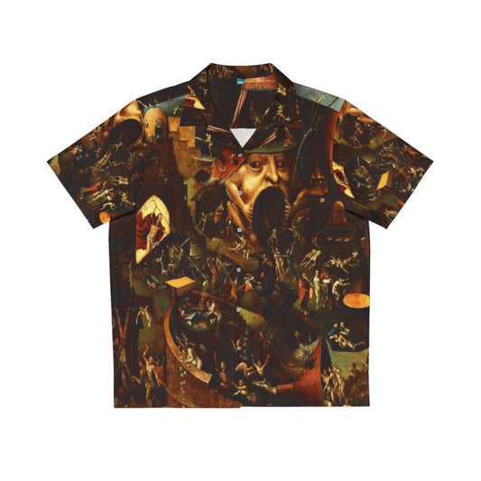 Hieronymus Bosch's "Christ in Limbo" inspired tropical Hawaiian shirt