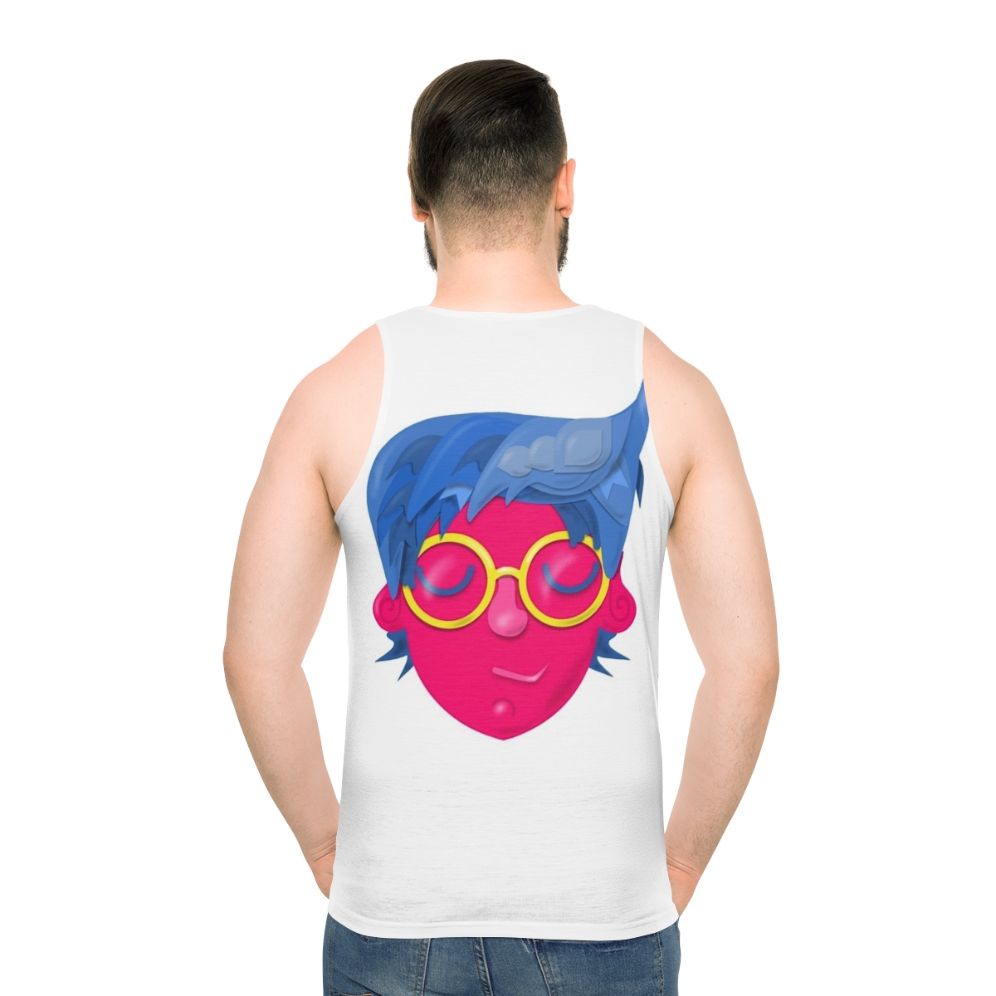 Unisex pansexual and LGBTQ pride tank top - men back