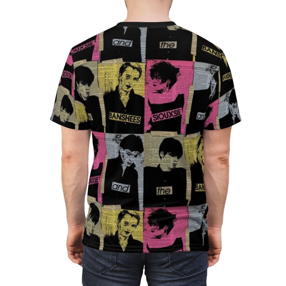 Vintage 80s music-inspired graphic print on a high-quality t-shirt - men back