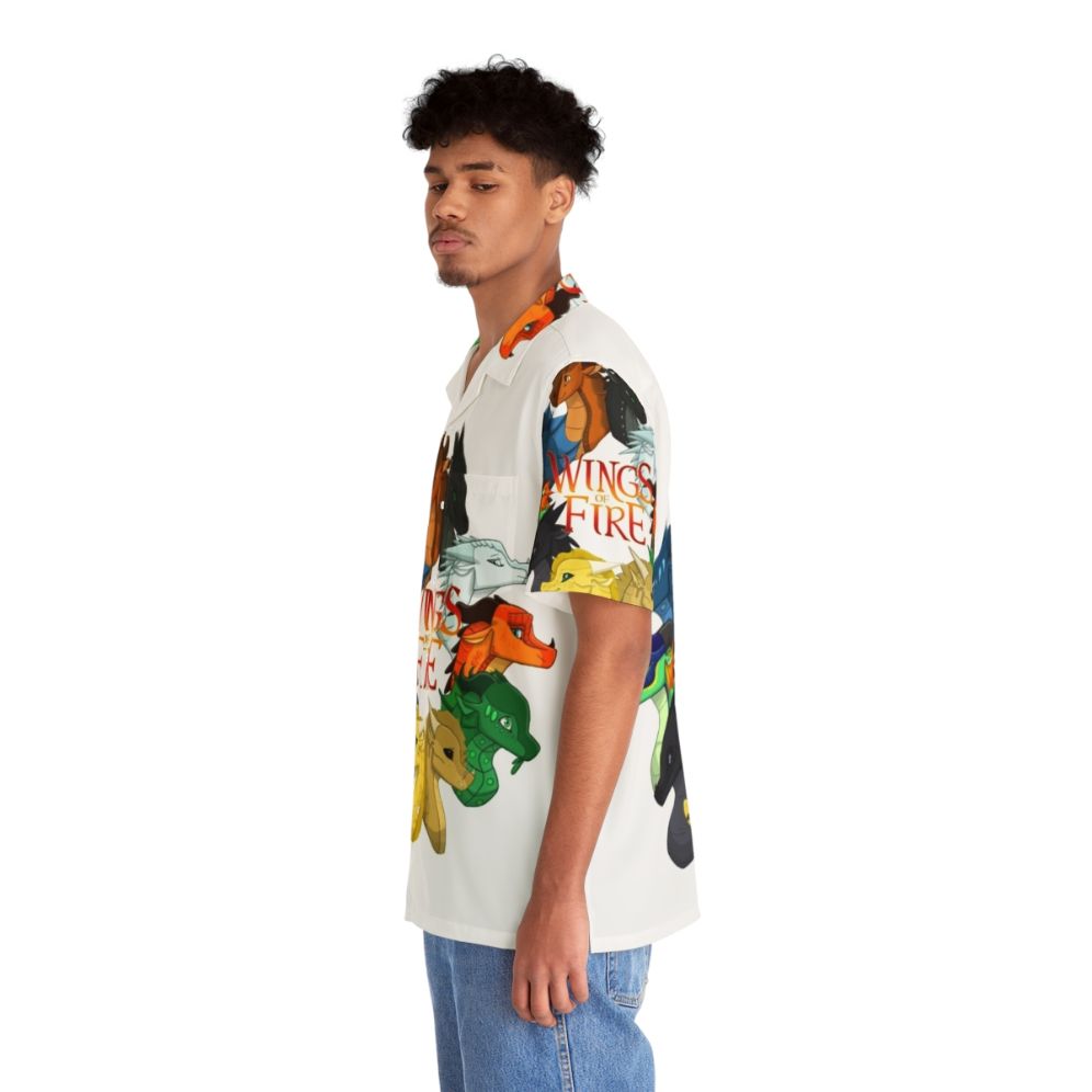 Wings of Fire Hawaiian Shirt with dragon design - People Left