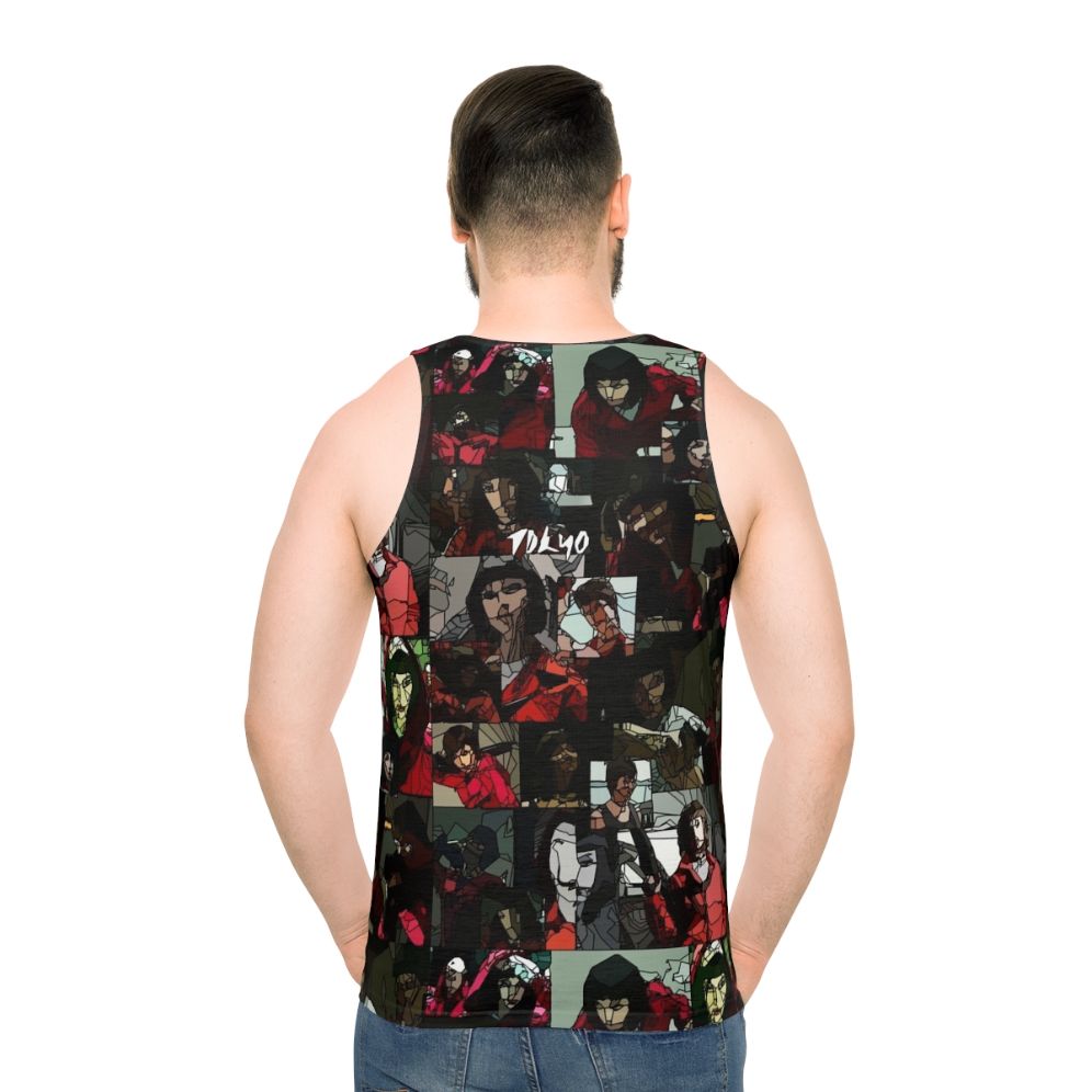 Money Heist Tokyo Fanart Unisex Tank Top - men back