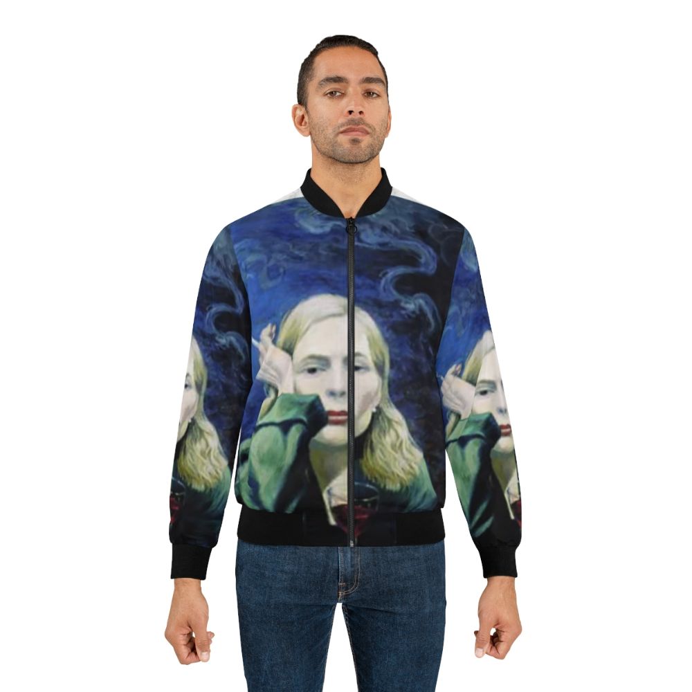 Joni Mitchell inspired bomber jacket with "Both Sides Now" design - Lifestyle