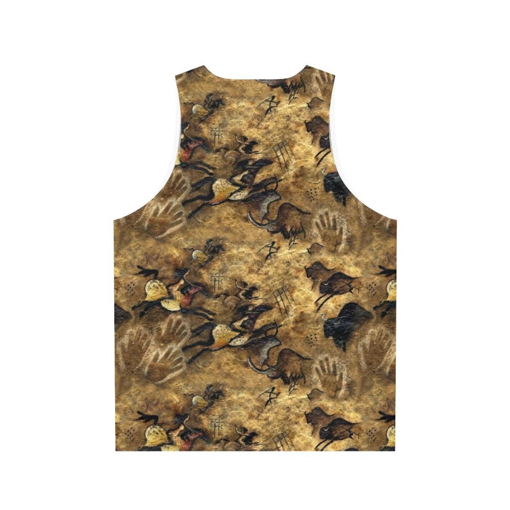 Prehistoric cave painting-inspired unisex tank top - Back